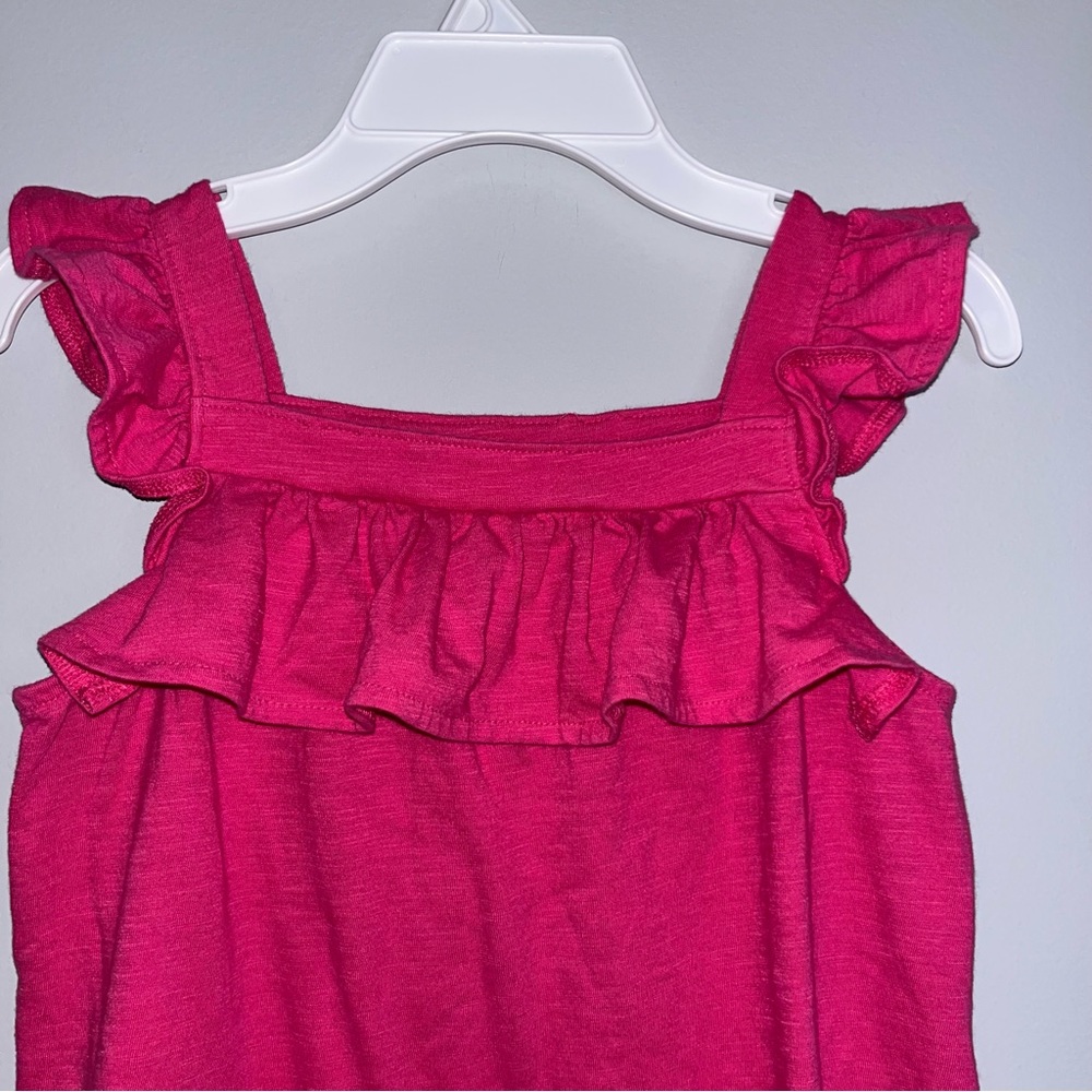 Cat & Jack Pink Ruffled Tank Top - Picture 2 of 4